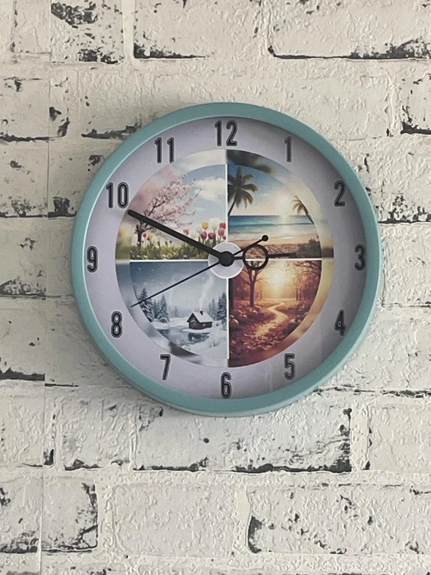 Horloge thème 4 saisons