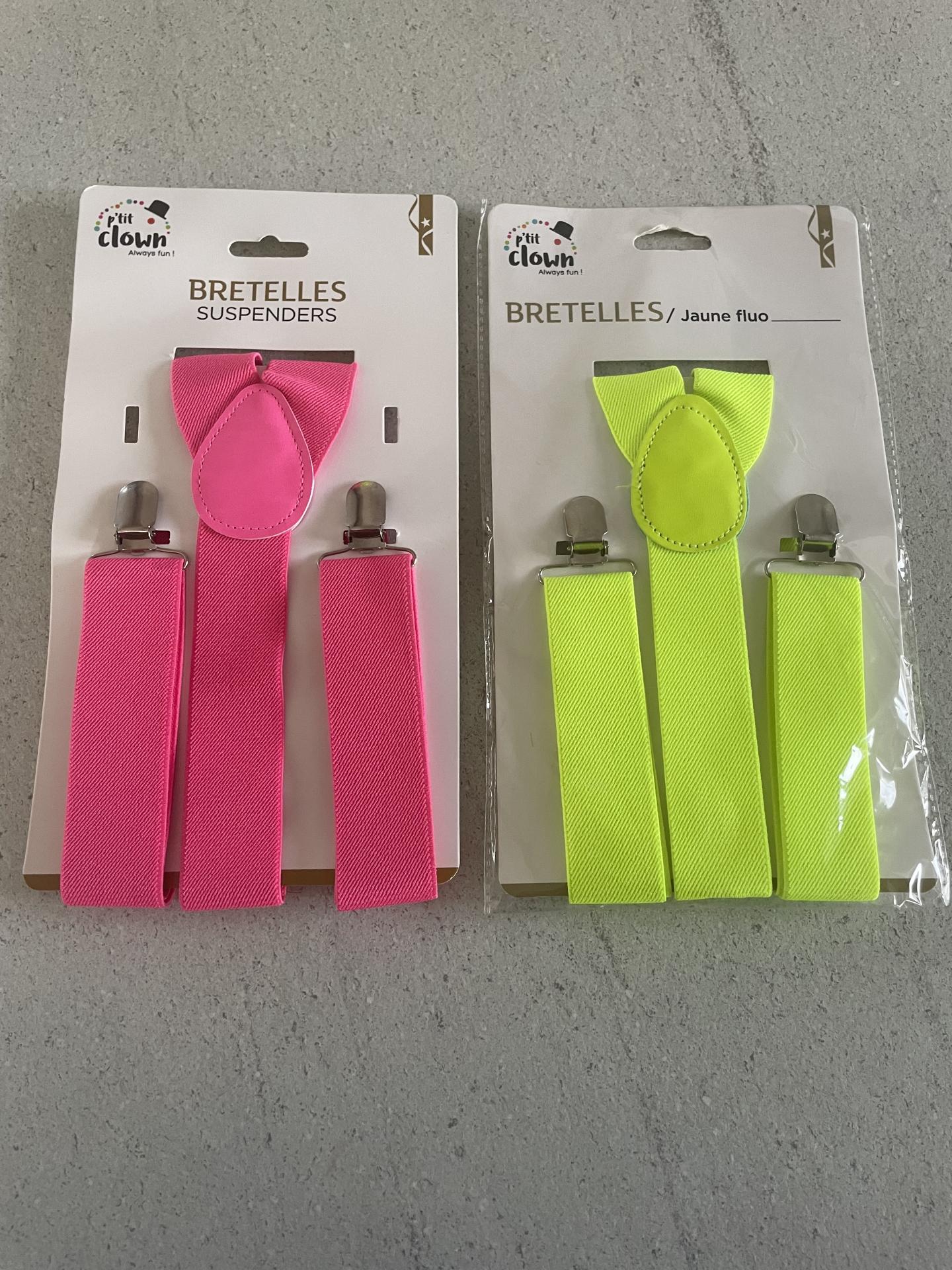 bretelles fluo pour fêtes